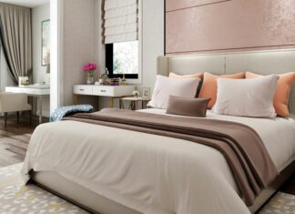 Hotel bedroom interior